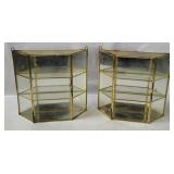 2 Small Glass Curio Display Cases