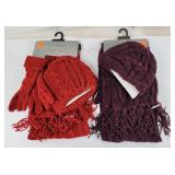 2 New Axxents 3 Piece Cable Chenille Set
