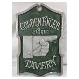 1801 Golden Finger Tavern Metal Sign