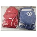 2 New Plush Bathroom Seat Cover Sets