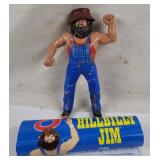 1985 Wwf Ljn Hillbilly Jim Figure W/ Poster
