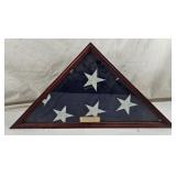 Military Veterans Memorial Flag W/ Case