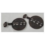 Pair Of Griswold 5' Cast Iron Dampers