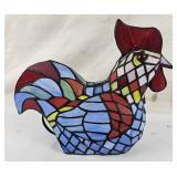 Stained Glass Rooster Lamp