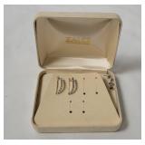 2 Pairs 10k Gold Synthetic Diamond Earrings 3.5g