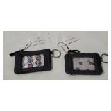 2 New Vera Bradley Denim Zip I D Cases