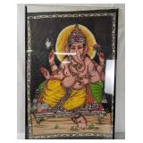 Framed Hindu Ganesha Tapestry