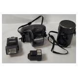 Sears Ksx 35mm Film Camera W/ 2 Lenses