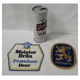 Vtg Beer Patches & Schlitz Tall Boy Can