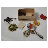 Vtg Buttons, Keys, Boy Scout Patch Etc.