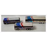 3 Tin/ Plastic Greyhound Buses
