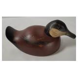 Wooden Duck Decor Figure, Signed