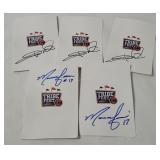 5 Mlb Indians Tribe Fest Signed Cards
