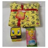 New Tweety Bird Pajamas, Watch & Bobble Head