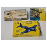 3 Warplane Model Kits- Vought, Tiger Moth, Junkers