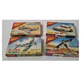 4 Nichimo Model Kits - Yakolev, Spitfire, P-51d