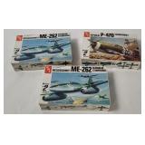3 Amt Model Kits 1/72 - P-47d, Me-262