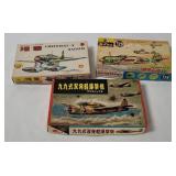 3 Japanese Warplae Model Kits - Aosima, Otaki