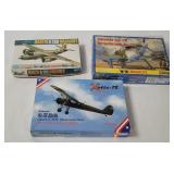 3 Warplane Model Kits- Martin, Yakovlev, Kokusai