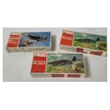 3 Frog Model Kits 1/72 - Messerschmitt, Spitfire