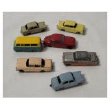7 Vtg Lesney Diecasts - Jaguar, Prefect Etc.
