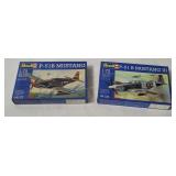 2 Revell P-51 Mustang Model Kits 1/72