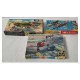 3 Japanese Warplane Model Kits - Tamiya Etc.