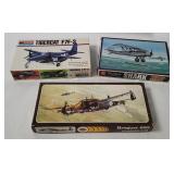 3 Model Kits 1/72 - Tigercat, Breguet 693, Shark