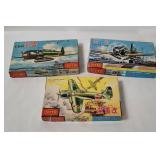 3 Nitto Japanese Warplane Model Kits 1/75