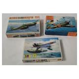 3 Warplane Model Kits - Starfix, Imai, Yodel