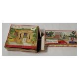 2 Vtg Plasticville Model Kits - Bank, Shanty