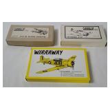 3 Model Kits - Wirraway, Seversky, Rapide