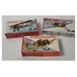 3 Mpc Model Kits 1/72 - Fiat, Spad, Boomerang
