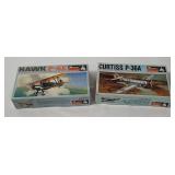 2 Monogram Model Kits 1/72 - Curtiss, Hawk P-6e