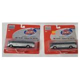 2 Mini Metals Greyhound Buses