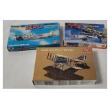 3 Warplane Model Kits - Crown, Academy, Nakamura