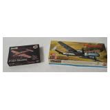 2 Revell Model Kits - P-51d Mustang, Heinkel