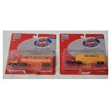 2 Mini Metals Aerovan Tractor Trailer Sets