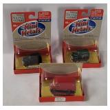 3 Mini Metals Delivery Trucks
