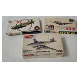 3 Warplane Model Kits - Okamoto, Plamo, Hobby