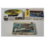 3 Revell Model Kits 1/72 - Hawker, Sopwith, Boeing