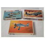 3 Warplane Model Kits - Otaki, Mania, L S