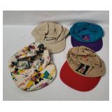 4 Disney Hats - Mickey Mouse, Winnie Pooh