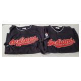 2 Mlb Indians Santana Shirts Size X L
