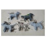 5 Victoria's Secret Pink Dog Keychains
