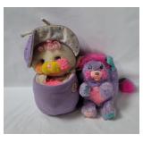 2 Vtg Mattel Popples Plushes