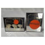 Vtg Jim Roslof Sun Graphic Mirrors