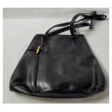 Longchamp France Black Leather Purse