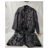 Avanti Womens Leather Trench Coat W/ Tag Size L
