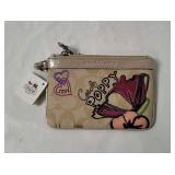 Coach Poppy Butterfly Wristlet W/ Tag